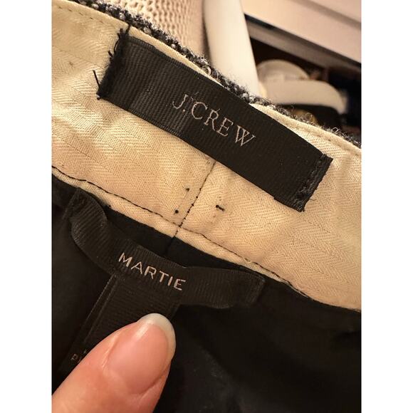 J.Crew Martie Black and Silver Sparkle Wool Blend Pants Size 4 - Picture 4 of 9